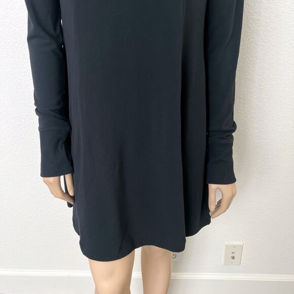 [CAbi] Black Oversized Funnel Neck Long Sleeve A-Line Tunic Dress Size Medium M - Picture 5 of 11